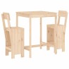 Ensemble de bar de jardin 3 pcs bois de pin massif 