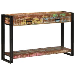 Table consoleMulticolore 120x33x75 cm en bois massif de récupération 