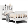 Cadre de lit sans matelas blanc 75x190 cm bois de pin massif 