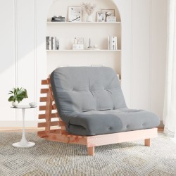 Canapé-lit futon avec matelas 100x206x11 cm bois massif douglas 