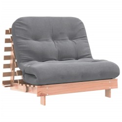 Canapé-lit futon avec matelas 100x206x11 cm bois massif douglas 