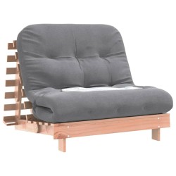 Canapé-lit futon avec matelas 100x206x11 cm bois massif douglas 