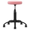 Chaise de bureau pivotante rose velours 