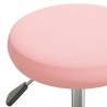 Chaise de bureau pivotante rose velours 