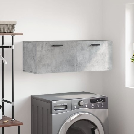 Armoire murale gris béton 100x36,5x35 cm bois d'ingénierie 