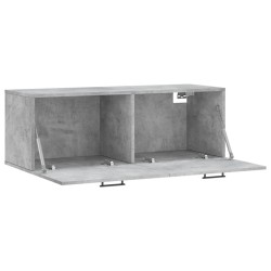 Armoire murale gris béton 100x36,5x35 cm bois d'ingénierie 