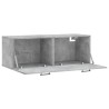 Armoire murale gris béton 100x36,5x35 cm bois d'ingénierie 