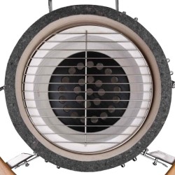 Kamado Barbecue au charbon de bois en céramique 44 cm 