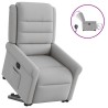 Fauteuil inclinable électrique gris nuage tissu 