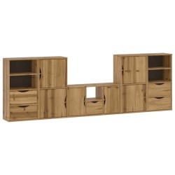 Meubles TV 5 pcs avec rangement ODDA bois de pin massif 