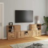 Meubles TV 5 pcs avec rangement ODDA bois de pin massif 