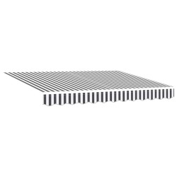 Auvent rétractable anthracite/blanc 3x2,5 m tissu et aluminium 