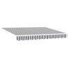 Auvent rétractable anthracite/blanc 3x2,5 m tissu et aluminium 
