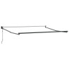 Auvent rétractable anthracite/blanc 3x2,5 m tissu et aluminium 