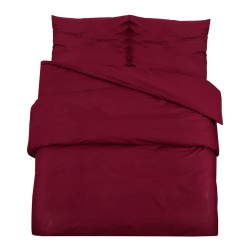 Ensemble de housse de couette Bordeaux 140x200 cm Coton 