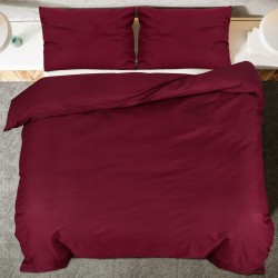 Ensemble de housse de couette Bordeaux 140x200 cm Coton 