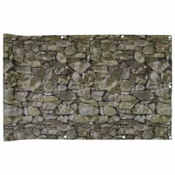 Écran d'intimité de balcon aspect pierre 400x120 cm PVC 