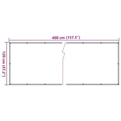Écran d'intimité de balcon aspect pierre 400x120 cm PVC 