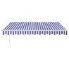 Auvent rétractable automatique bleu et blanc 3,5x2,5 m 