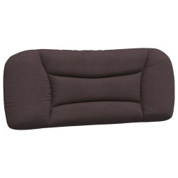 Lit avec matelas marron foncé 100x200 cm tissu 