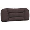Lit avec matelas marron foncé 100x200 cm tissu 