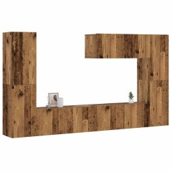 Meubles TV muraux 7 pcs vieux bois bois d'ingénierie 