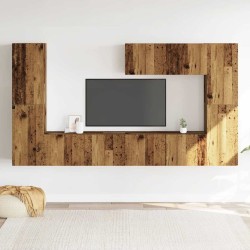 Meubles TV muraux 7 pcs vieux bois bois d'ingénierie 
