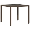 Ensemble de bistro 3 pcs avec coussins marron résine tressée 