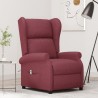 Fauteuil inclinable électrique à oreilles rouge bordeaux tissu 
