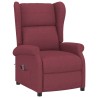 Fauteuil inclinable électrique à oreilles rouge bordeaux tissu 