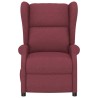Fauteuil inclinable électrique à oreilles rouge bordeaux tissu 