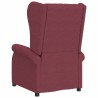 Fauteuil inclinable électrique à oreilles rouge bordeaux tissu 