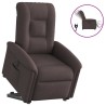 Fauteuil inclinable électrique marron foncé tissu 