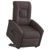 Fauteuil inclinable électrique marron foncé tissu 