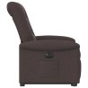 Fauteuil inclinable électrique marron foncé tissu 