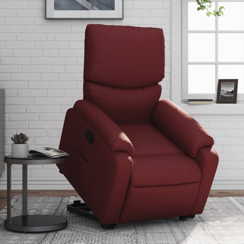 Fauteuil inclinable Rouge bordeaux Similicuir 