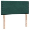 Sommier à lattes de lit et matelas vert foncé 90x220 cm velours 