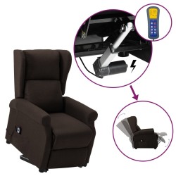 Fauteuil Marron foncé Tissu 