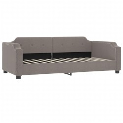 Lit de jour avec matelas taupe 80x200 cm tissu 