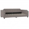 Lit de jour avec matelas taupe 80x200 cm tissu 