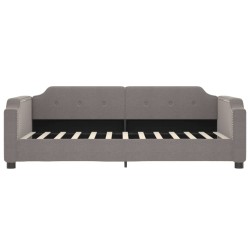 Lit de jour avec matelas taupe 80x200 cm tissu 