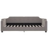 Lit de jour avec matelas taupe 80x200 cm tissu 