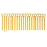 Auvent rétractable manuel store LED 3,5x2,5 m Jaune et blanc   