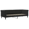 Lit de jour avec matelas noir 80x200 cm velours 