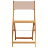 Ensemble à manger de jardin 5 pcs taupe tissu et bois massif 