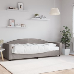Lit de jour avec matelas taupe 80x200 cm tissu 