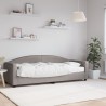 Lit de jour avec matelas taupe 80x200 cm tissu 