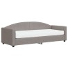Lit de jour avec matelas taupe 80x200 cm tissu 