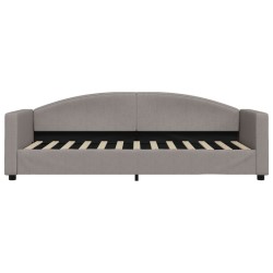 Lit de jour avec matelas taupe 80x200 cm tissu 