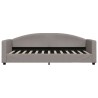 Lit de jour avec matelas taupe 80x200 cm tissu 